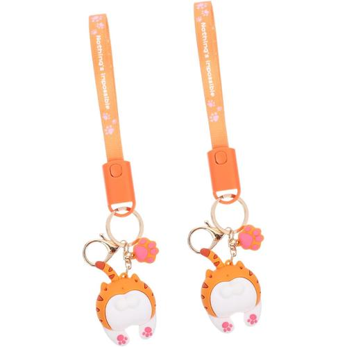 2 Pièces Ligne De Données Porte-clés Mignons Cable Usb Décoration Suspendue Porte-clés De Sac à Pendentif Sac à Câble De Charge Gel De Silice Sac à Main Ornement