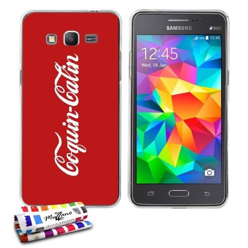 Coque Case Samsung Galaxy Grand Prime " Coquin-Calin " Silicone Transparent Souple (Tpu)