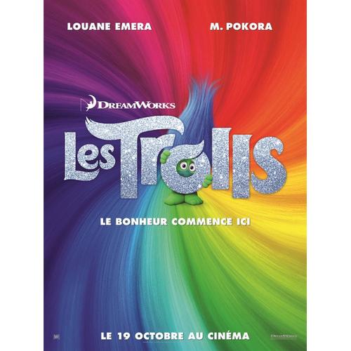 Affiche De Cinéma " Les Trolls " - Format 40x60 Cm -Un Film De Mike Mitchell, Walt Dohrn Avec Les Voix De Louane Emera, M. Pokora, Anna Kendrick, Justin Timberlake, Gwen Stefani - Année 2016