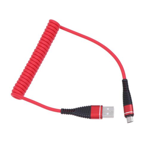 cable USB Câble de chargement compact trombone lyre câble de charge télescopique bijoux de lune câble de charge pour ligne de données utile téléphone portable chargeur rouge