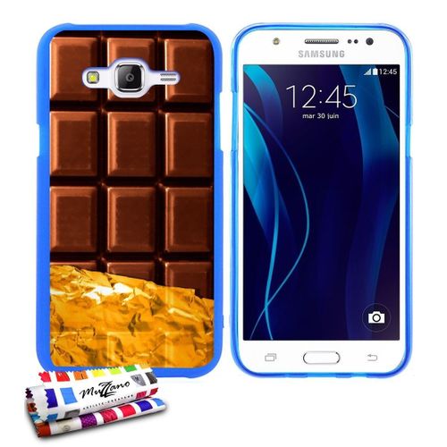 Coque Case Samsung Galaxy J5 (2016) " Chocolat " Silicone Bleu Souple (Tpu)