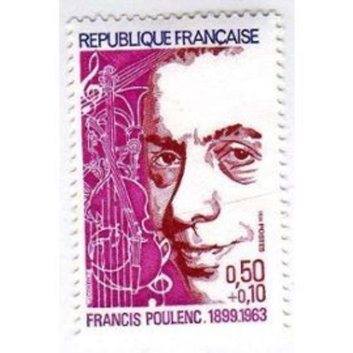 France 1974 - Y&t N°1785 - 50c+10c - Francis Poulenc - Neuf