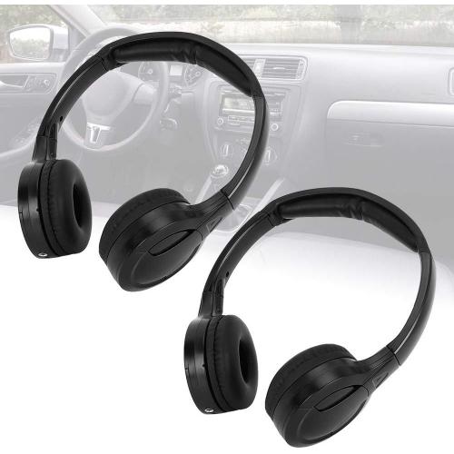 Écouteur sans fil, 2 canaux Premium sans fil infrarouge infrarouge stéréo casque audio écouteur pour voiture appui-tête DVD