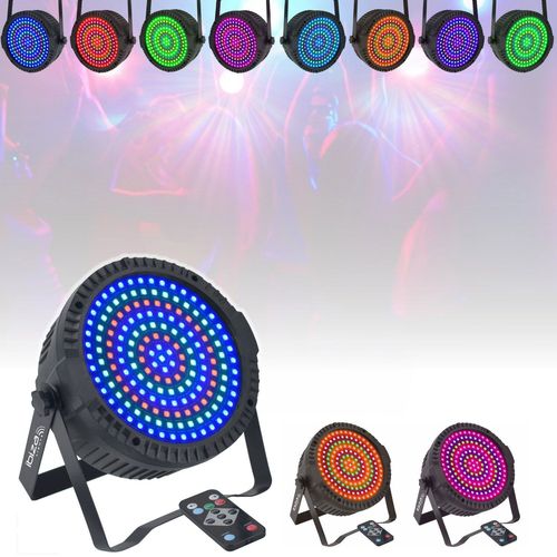 Pack de 10 Projecteurs Par Ibiza Light THINPAR-MATRIX 3-en-1 175 LED RGB Matriçable - DMX Soirée Télécommande Extra-plats