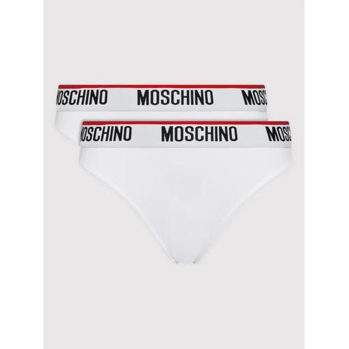 Moschino Underwear Lot De 2 Slips Avec Bande Logotée Blanche