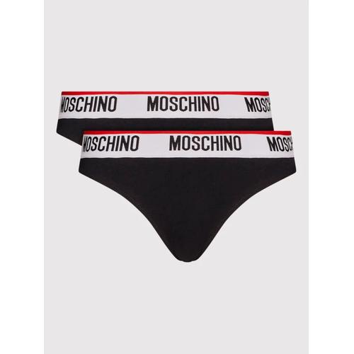 Moschino Underwear Lot De 2 Slips Avec Logo Noir