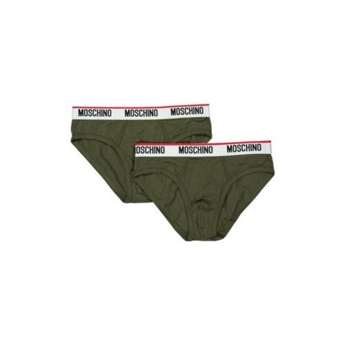 Moschino Underwear Lot De 2 Slips Avec Logo Vert Militaire