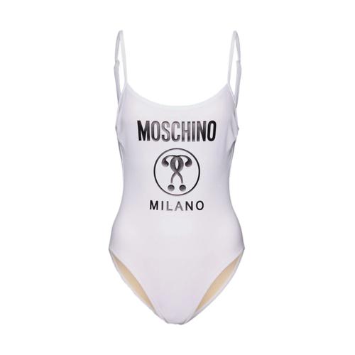 Moschino Swim Maillot De Bain Une Pièce Avec Imprimé Logo Blanc