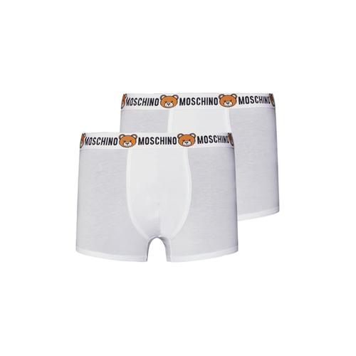 Moschino Underwear Lot De 2 Boxers Avec Bande Logo Teddy Blanche