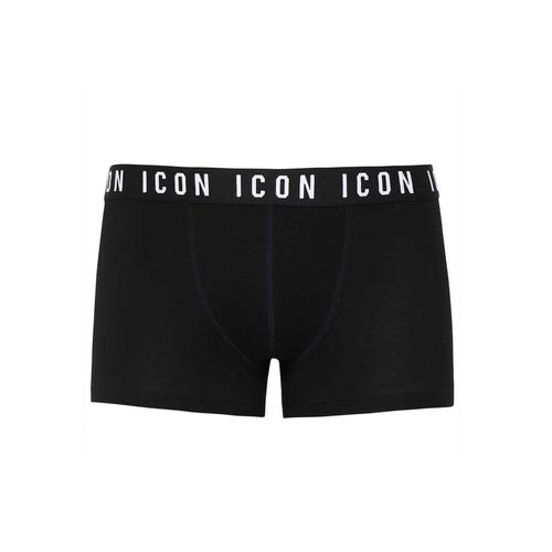 Boxer Dsquared2 En Coton Stretch Avec Bande Logo Icon Noire