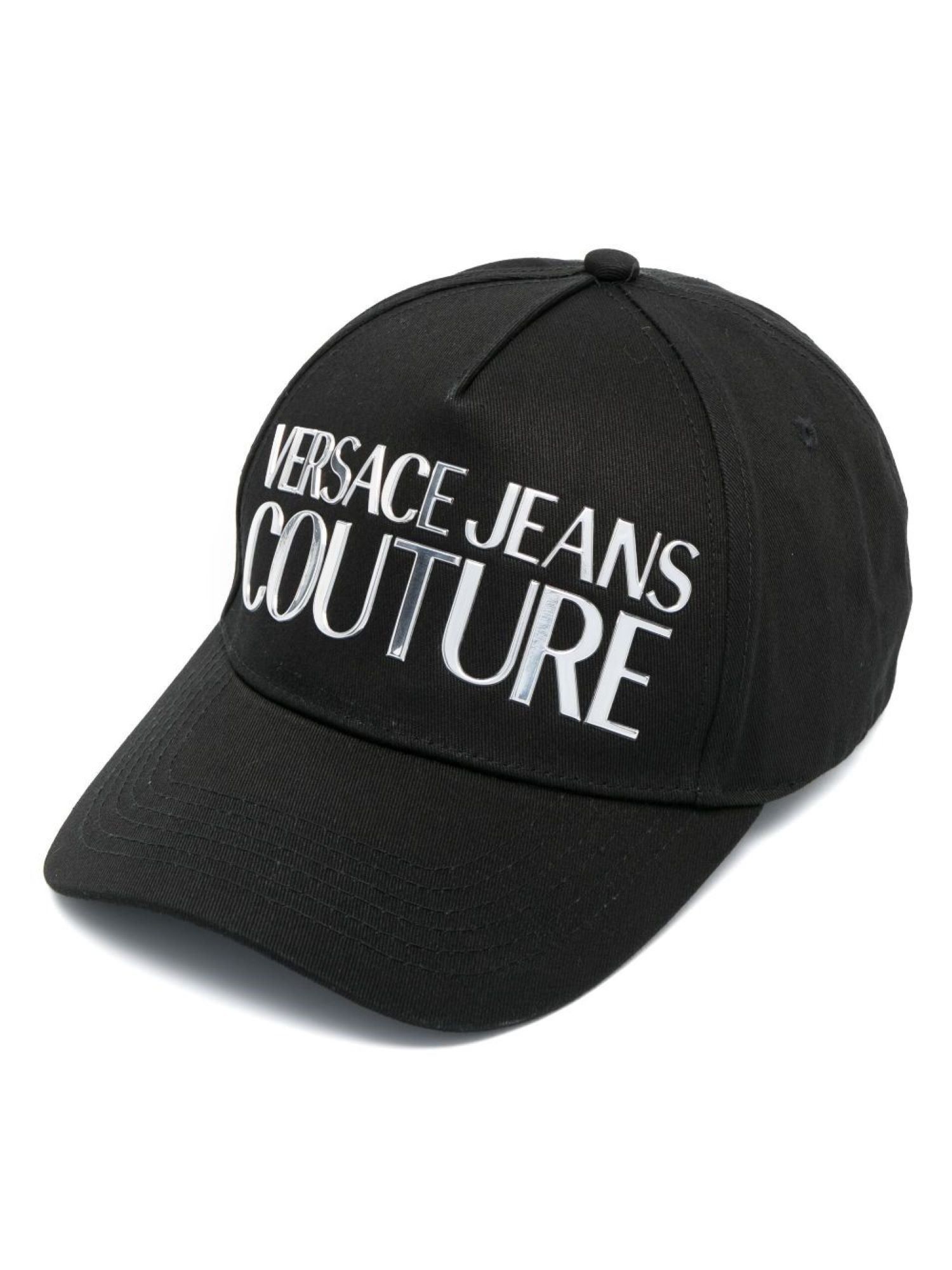 Chapeau Versace Jeans Couture Avec Visière Et Logo Lettrage Noir Argenté