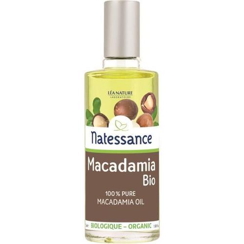 Natessance Huile De Macadamia Bio - 50 Ml - 100% Pure - Riche En Acides Gras Mono-Insatures 