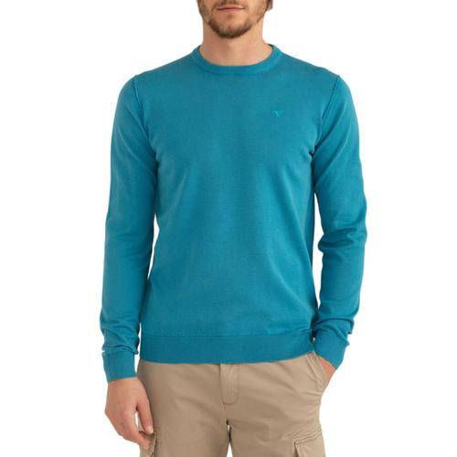 Fred Mello Pull Col Rond Basique Bleu Clair