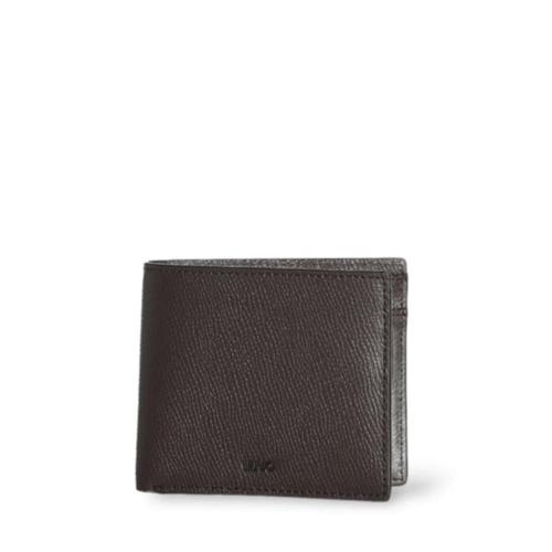 Portefeuille Liu Jo en véritable cuir grainé marron foncé