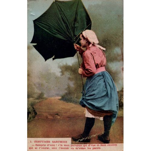 N°765 W -Cpa Costumes Sarthois
