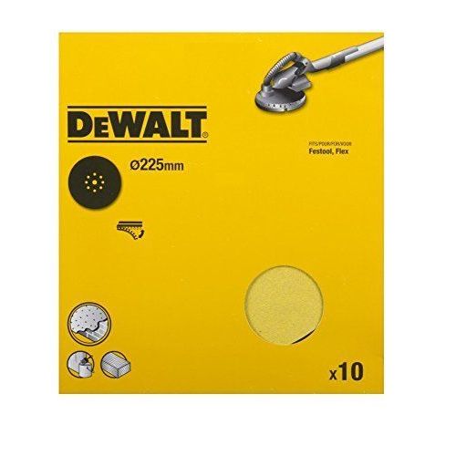 DeWalt Disques abrasifs 225mm K120Velcro de 9L, 10ST, dt3170QZ