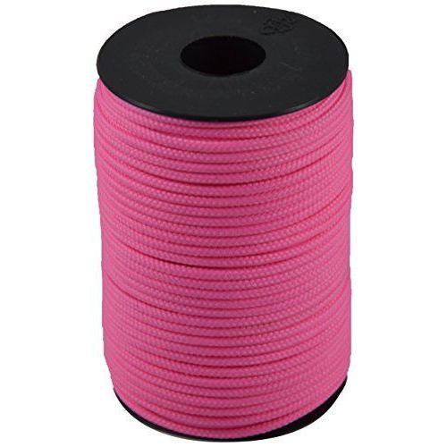 Corderie Italiane 006037125 Cordon tressé de création rose fluo 2 mm - 100 m