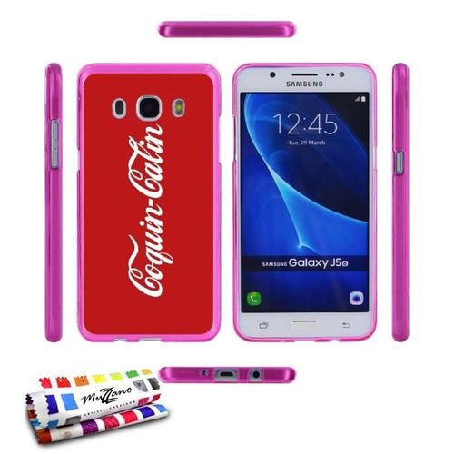 Coque Case Samsung Galaxy J5 (2016) " Coquin-Calin " Silicone Rose Souple (Tpu)