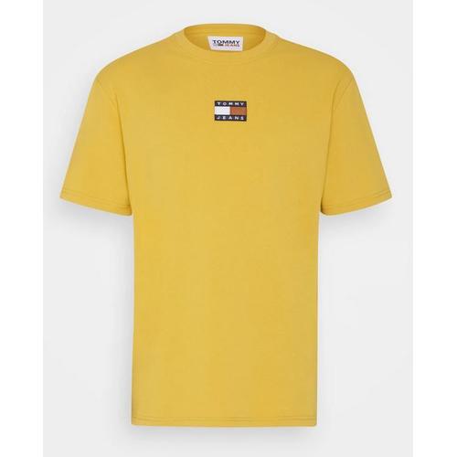 Tommy Jeans T-Shirt Homme Badge Jaune