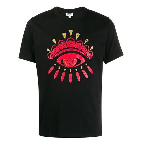 Kenzo T-Shirt Femme Noir Logo Oeil Rouge