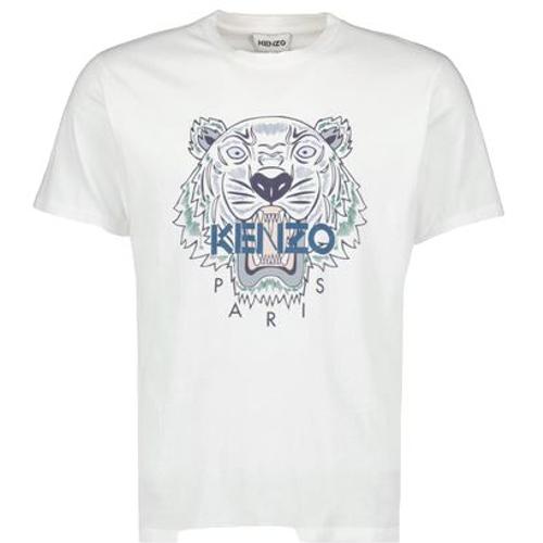 Kenzo T-Shirt Homme Tigre Blanc