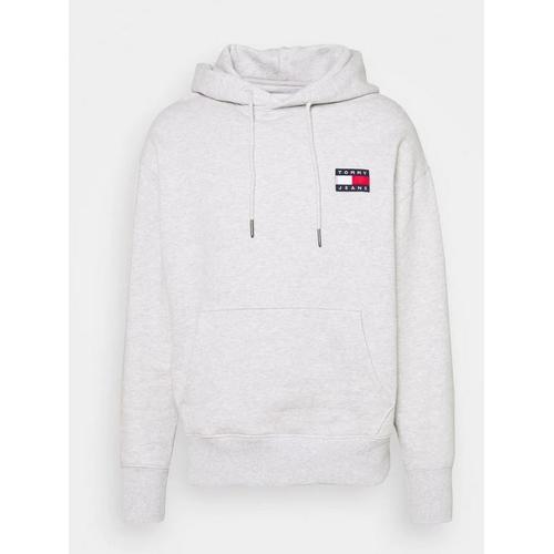 Tommy Jeans Sweat A Capuche Homme Badge Gris