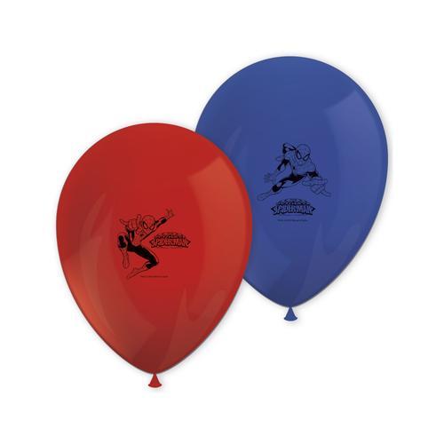 8 Ballons Latex Imprimés Spiderman Taille Unique