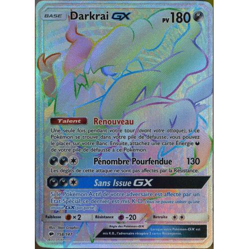 Carte Pokémon 158/147 Darkrai Gx Sl3 - Soleil Et Lune - Ombres Ardentes Neuf Fr