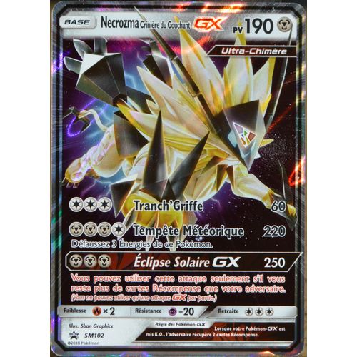 Carte Pokémon Sm102 Necrozma Crinière Du Couchant-Gx 190 Pv Promo