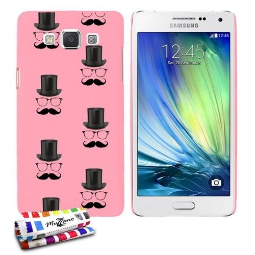 Coque Case Samsung Galaxy A5 (2015) " Bonhomme " Silicone Rose Rigide (Tpu)
