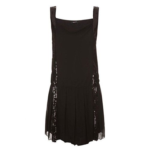 Robe De Soirée Morgan Plissée Strass Polyester 36 Noir