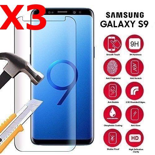 X3 Vitre De Protection Pour Samsung Galaxy S9 Plus Ecran Film Verre Trempé Incurvé Haute Résistance Anti Choc X3 Couleur