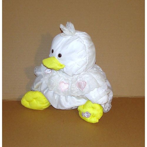 Doudou Poussin Canard Puffalump Caneton Peluche Fisher Price Toile Vintage