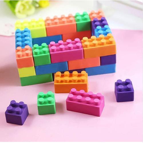 LEGO gomme brique de construction emboîtable couleurs variées - Carré ou  rectangle - Jouet papeterie pour trousse enfant