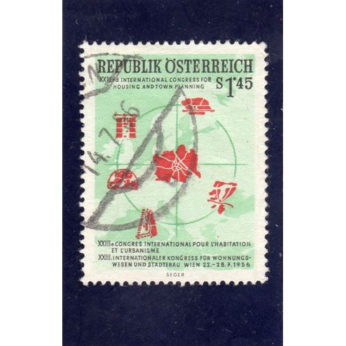 Timbre-Poste D¿Autriche (23ème Congrès International De L¿Habitation Et De L¿Urbanisme)