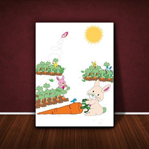 Little Helper Toile Sur Cadre Feel Good Art Monsieur Lapin Dans Son Jardin 16 X 24