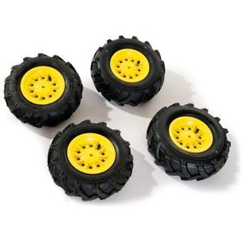 Rolly Toys - 40 930 3 - Accessoire Pour Véhicule - 2 Pneus Souples De 310 X 95 Cm 2 Pneus Souples De 325 X 110 Cm - Jantes Jaunes
