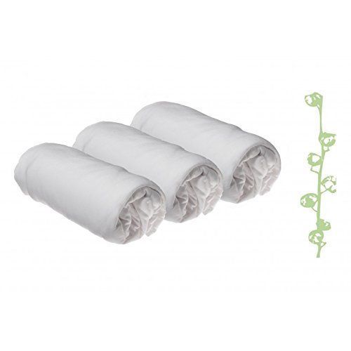 Drap Housse Coton Bio Pour Lit Une Place 90x190 / 90x200 - Blanc