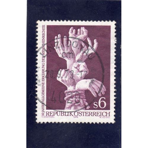 Timbre-Poste DAutriche (30ème Anniversaire De La Déclaration Universelle Des Droits De LHomme)