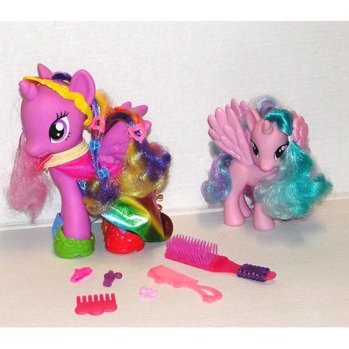 Princesse Cadance Mon Petit Poney My Little Pony Avec Ses Accessoires + Une Figurine A Coiffer Hasbro 2013 21,5cm Et 15cm