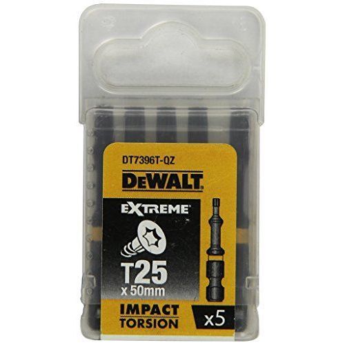 DeWalt Embouts T25Extreme Impact torsion, Lot de 5, 50mm, dt7396t de QZ