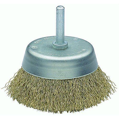 Bellota 50808-50 Brosse tasse pour bricolage Acier laitonné Fil ondulé Diamètre 50mm