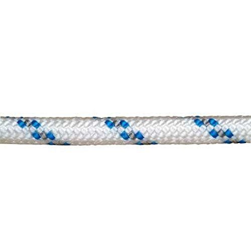 Wolfpack 16012010 Bobine de corde tressée en polyester Blanc/bleu 6mm 200 m