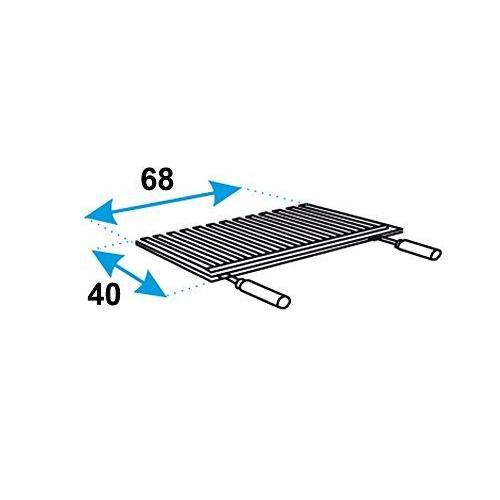 Imex El Zorro 71664 Grille de barbecue en inox Noir 68 x 40 cm