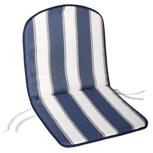Saturnia 8097510 monobloc Coussin pour fauteuil à dossier haut 43 x 80 x 2 cm Bleu/Blanc