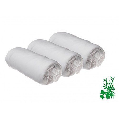 Lot De 3 Draps Housse En Viscose Bambou Pour Couffin 32x72