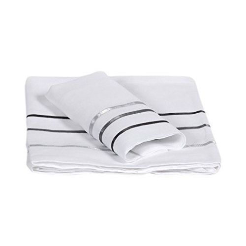 Baby Lait Lflevl Voie Lactée Drap Plat Et Taie D'oreiller Pour Lit D'enfant-Blanc/Gris 110 X 190 X 60/40
