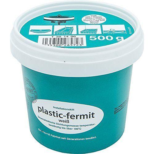 Cornat Joint lavabos Fermit, dauerplastisch, particulièrement d'insertion de la Bonde Plaques en plastique de masse, 500g, 1pièce, blanc, t381496