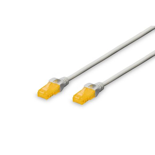 DIGITUS Professional - Cordon de raccordement - RJ-45 (M) pour RJ-45 (M) - 50 cm - UTP - CAT 6a - démarré, sans halogène, sans crochet - gris