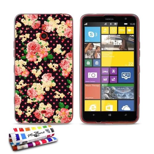 Coque Case Nokia Lumia 1320 " Romantique " Silicone Gris Souple (Tpu)